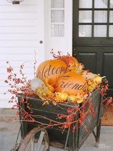 Fall outdoor decorating